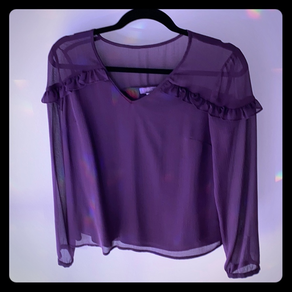 Truly Poppy Sheer blouse